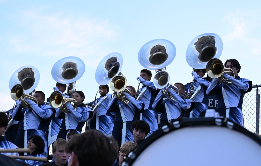 Brass playing in the stands, photo by Peter Kiesel