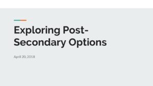 Exploring Post-Secondary Options (1)