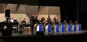 Jazz Band performing with the US Army Band, December 14, 2022, photo by Staff Sgt. Paige Fremder