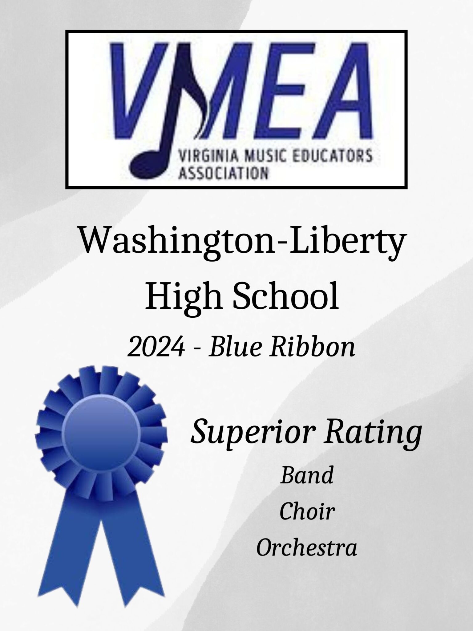 WL a 2024 VMEA Blue Ribbon School Washington Liberty