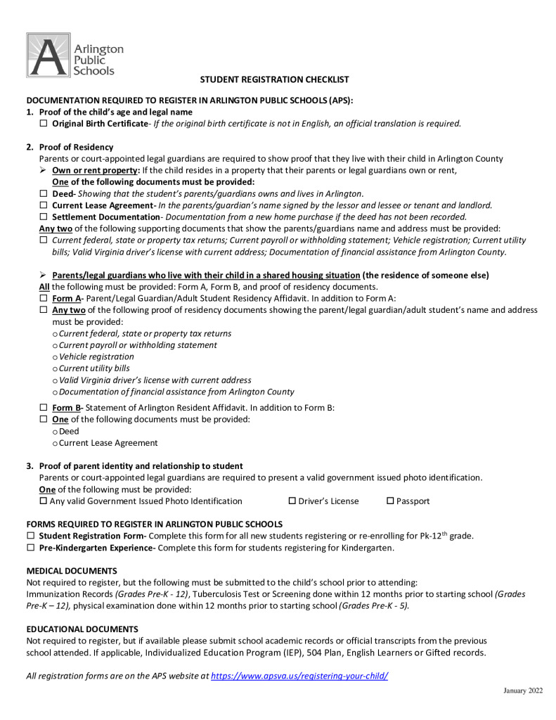 thumbnail of Student-Registration-Checklist-January-2022