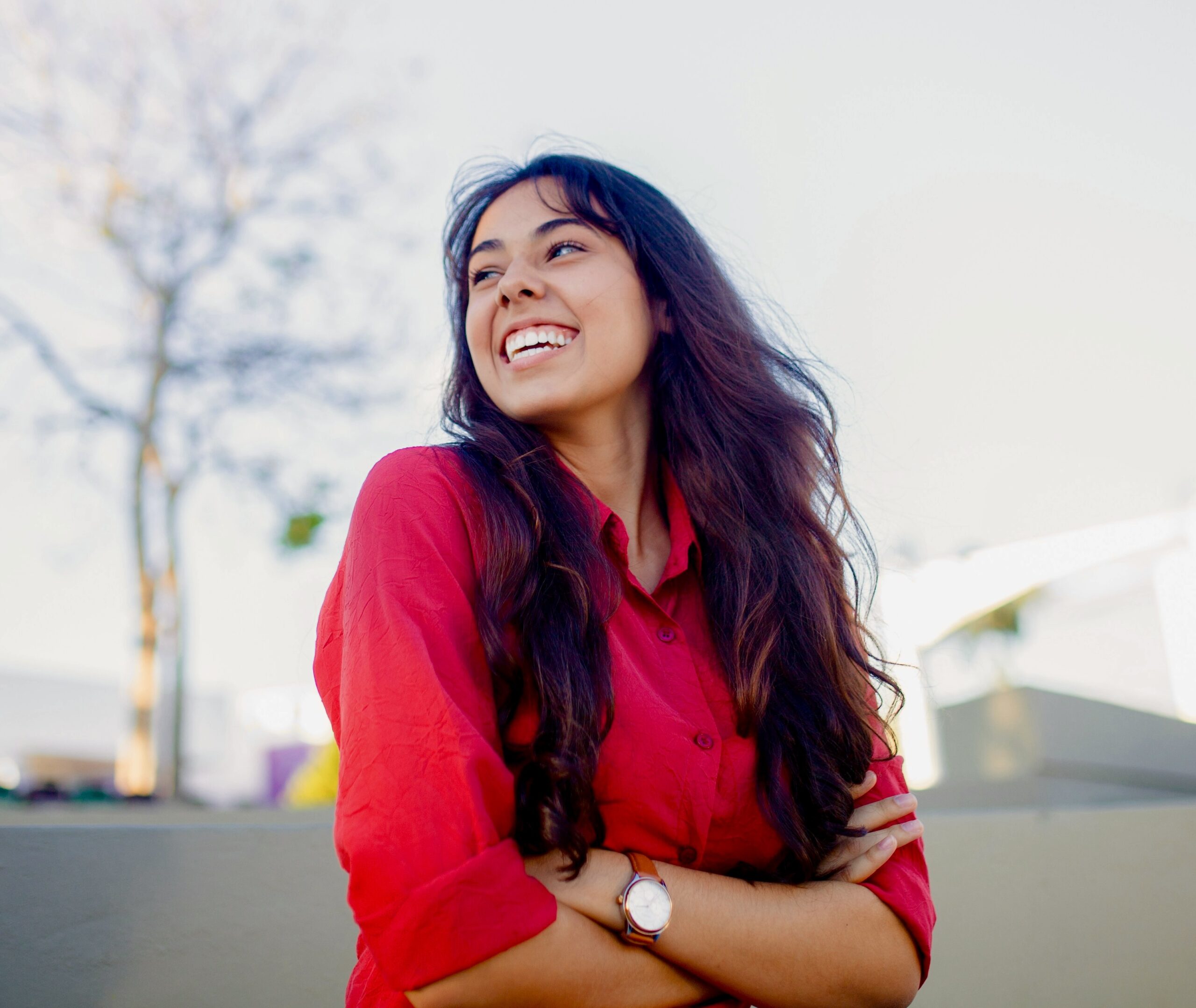 student smiling